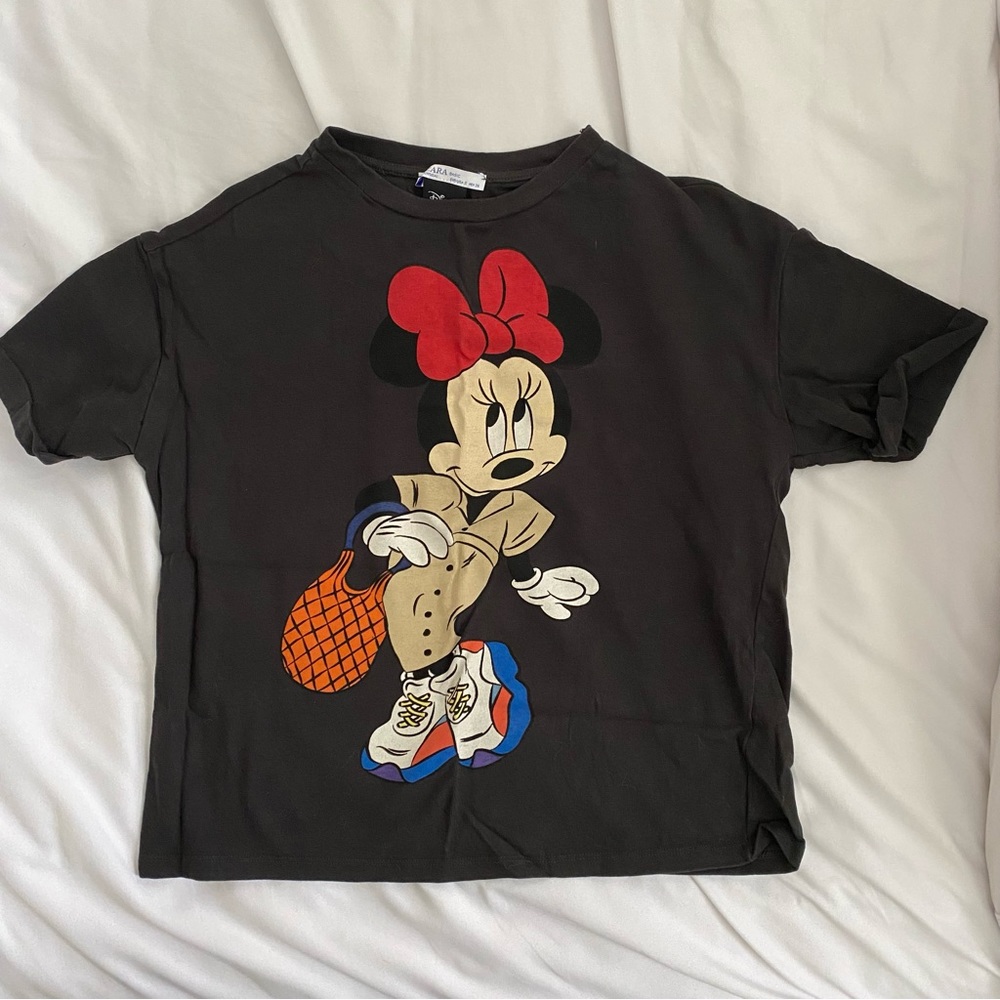 Zara Minnie Mouse Graphic Tee Size S